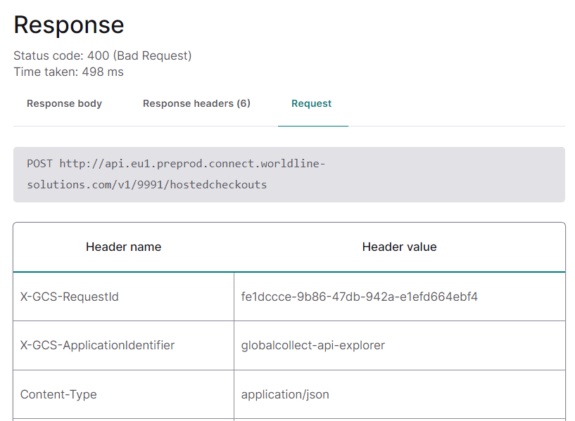 API request headers validation in the Response tab in API Explorer