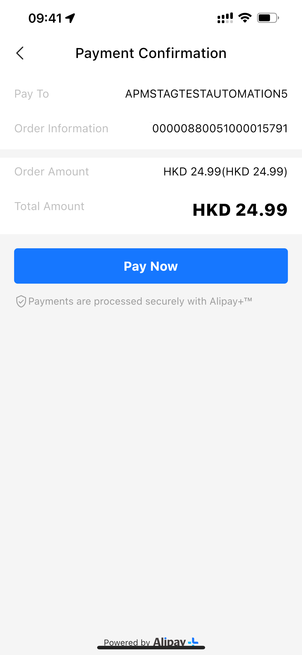Alipay-plus-positive-testing-app-for-testing-payment-confirmation