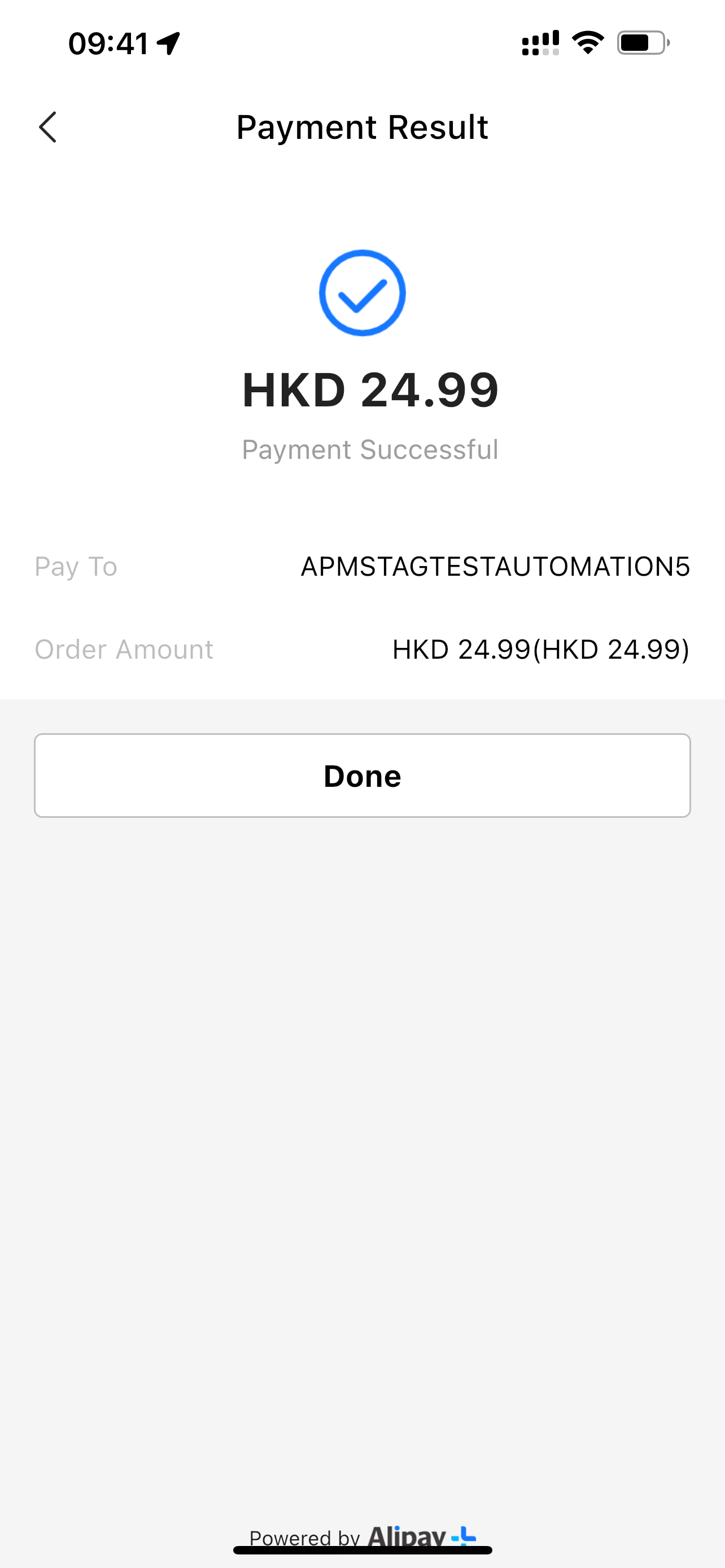 Alipay-plus-positive-testing-app-for-testing-payment-result-done