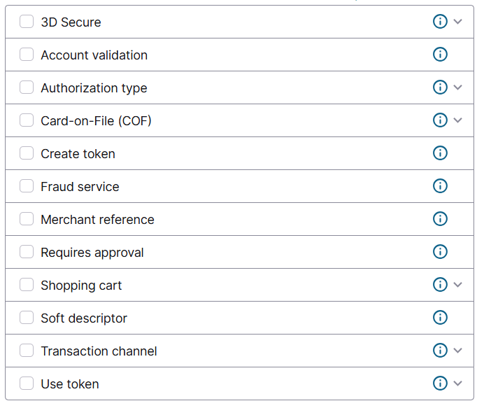 Payment features available in API Explorer