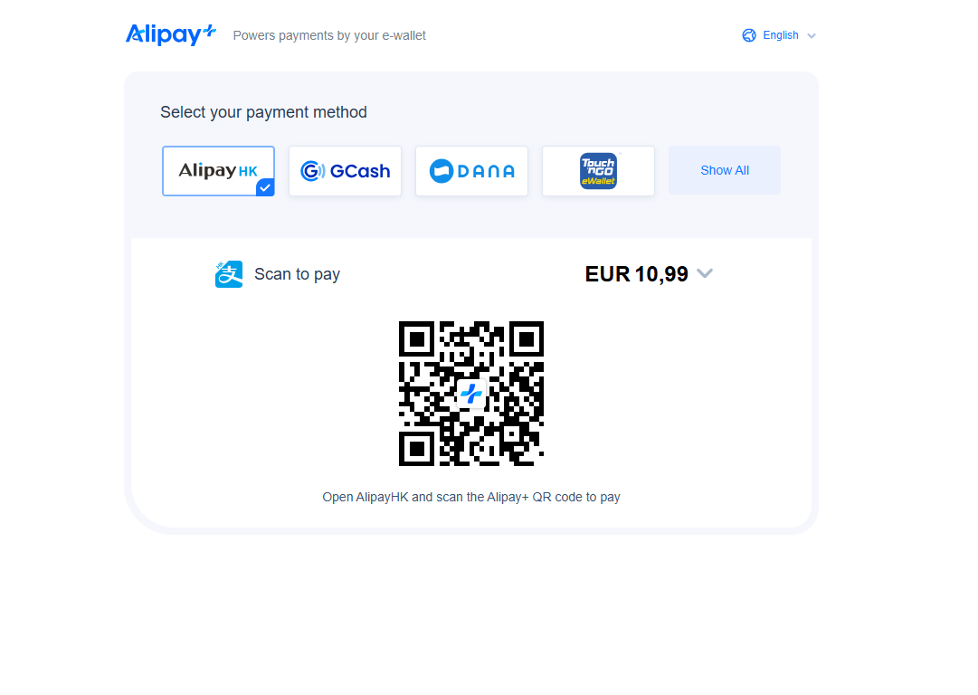 Alipay-plus-consumer-experience-QR-code-page